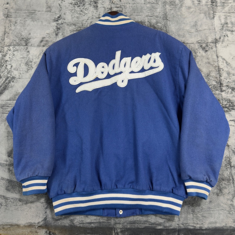 JH Design Los Angeles Dodgers Varsity Jacket Blue Wool Mens 3XL Made in USA‎
